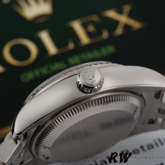 Rolex Datejust 179174 Rhodium Grey Dial Fluted Bezel 26MM Lady Replica Watch