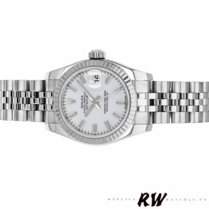 Rolex Datejust 179174 White Index Dial Fluted Bezel 26MM Lady Replica Watch