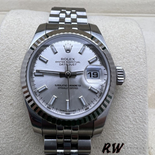 Rolex Datejust 179174 Silver Index Dial Fluted Bezel 26MM Lady Replica Watch