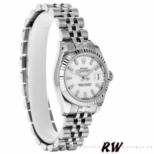 Rolex Datejust 179174 White Index Dial Fluted Bezel 26MM Lady Replica Watch