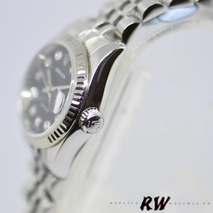 Rolex Datejust 179174 Jubilee Blue Diamond Dial Fluted Bezel 26MM Lady Replica Watch