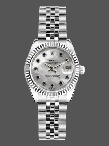 Rolex Datejust 179174 Mother of Pearl White Dial 26MM Lady Replica Watch