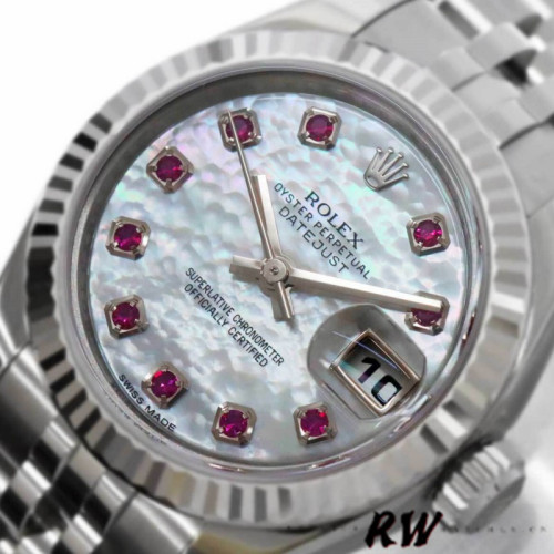 Rolex Datejust 179174 Mother of Pearl White Dial Fluted Bezel 26MM Lady Replica Watch