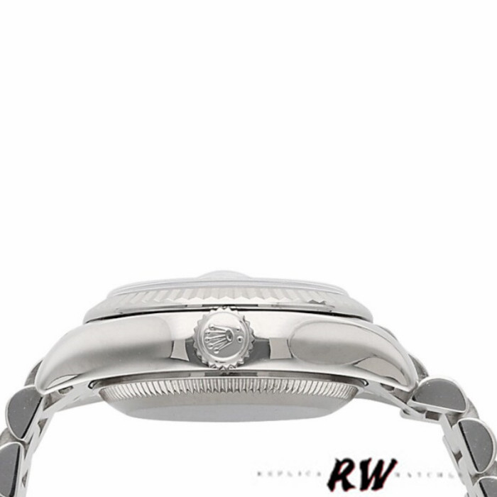 Rolex Datejust 179179 Black Diamond Dial Fluted Bezel 26MM Lady Replica Watch