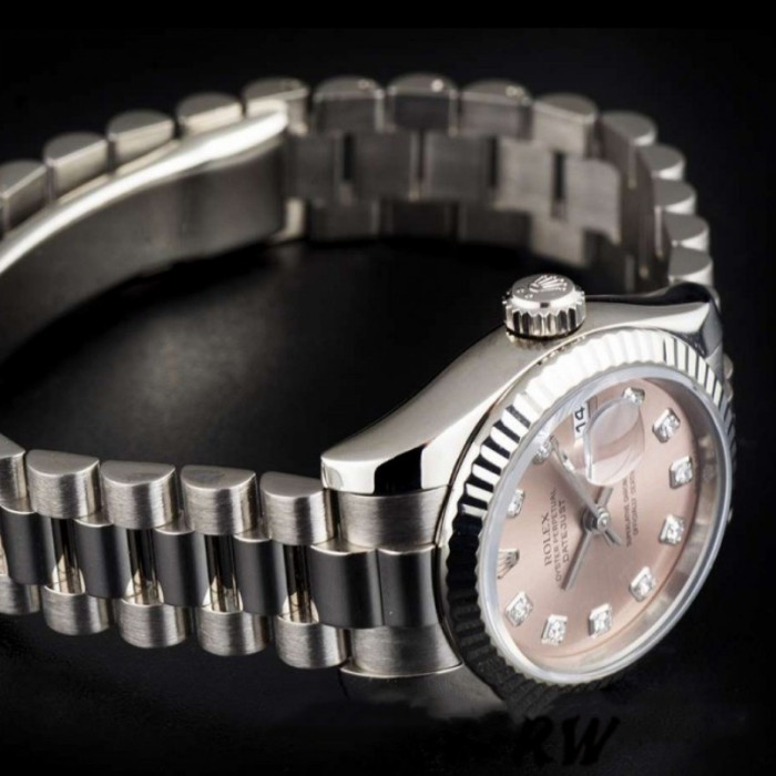 Rolex Datejust 179179 Pink Diamond Dial Fluted Bezel 26MM Lady Replica Watch