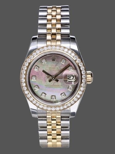 Rolex Datejust 179383 Black Mother Of Pearl Dial 26MM Lady Replica Watch