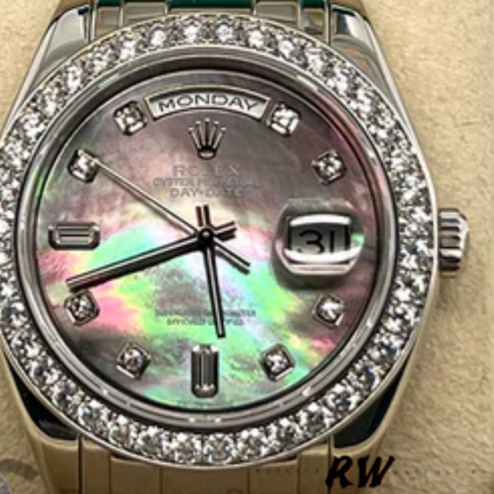 Rolex Day-Date 18946 Dark MOP Black Diamonds Dial Special Edition 39MM Mens Replica Watch