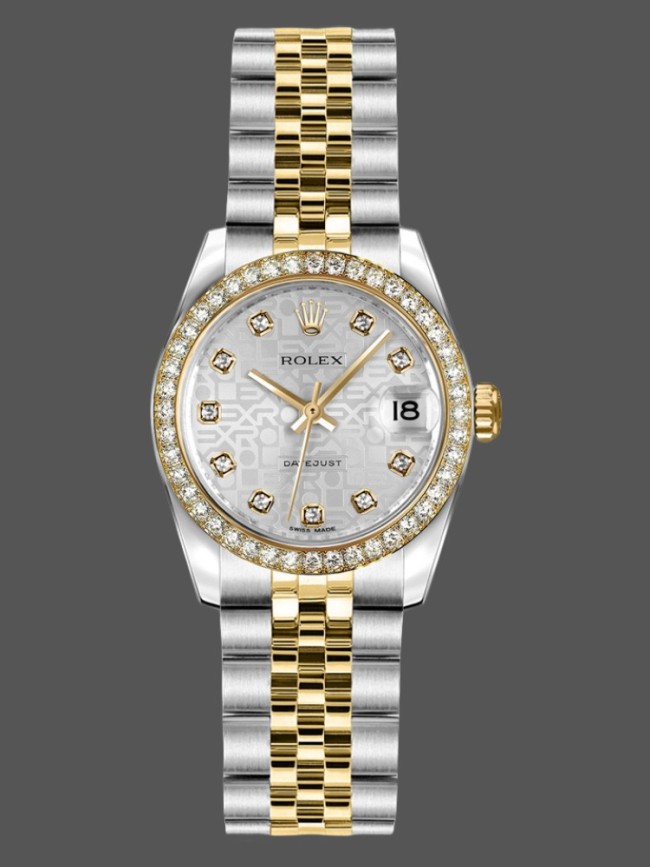 Rolex Datejust 179383 Silver Jubilee Dial 26MM Lady Replica Watch