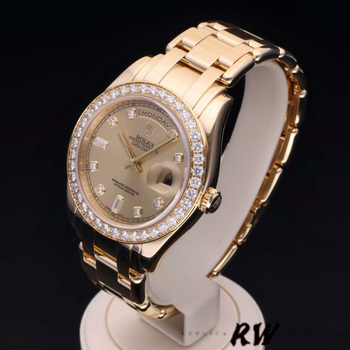 Rolex Day-Date 18948 Champagne Diamond Dial Special Edition 39MM Mens Replica Watch