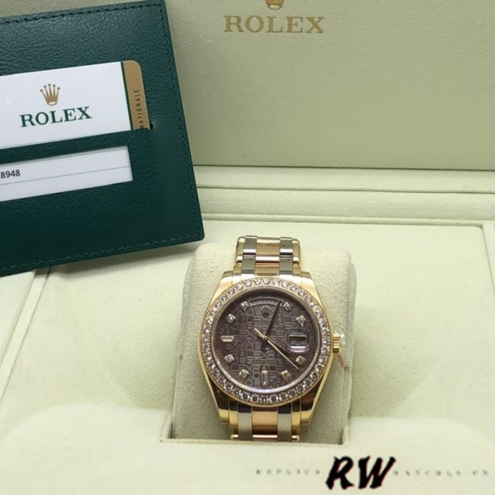 Rolex Day-Date 18948 Dark MOP Diamond Jubilee Dial Special Edition 39MM Mens Replica Watch