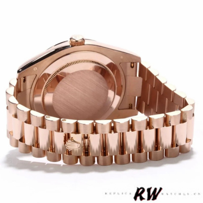 Rolex Day-Date 218235 Pink Roman Numerals Dial Rose Gold 41MM Mens Replica Watch
