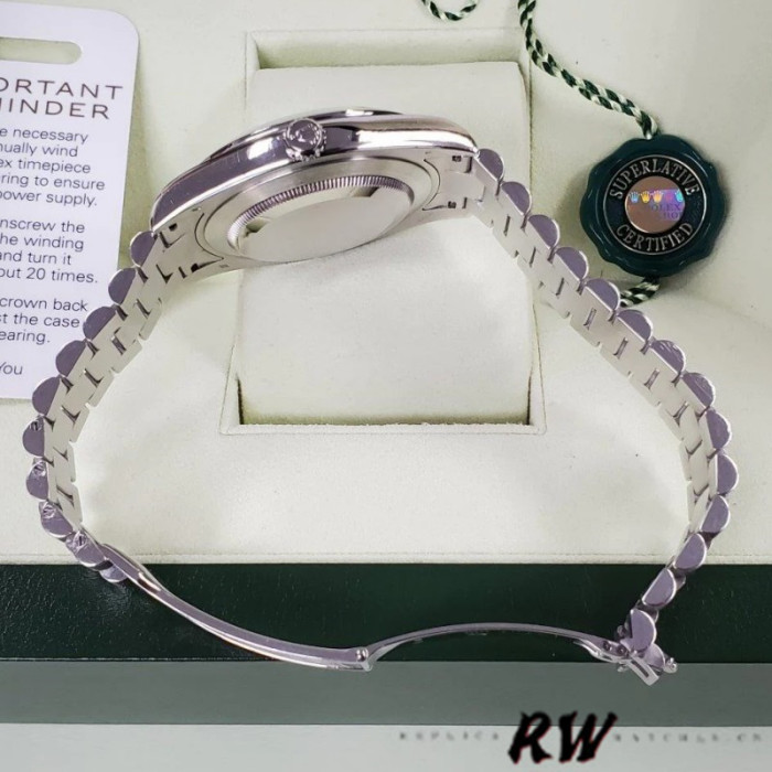 Rolex Day-Date 218206 Glacier Blue Diamond Roman Dial Platinum 41MM Mens Replica Watch