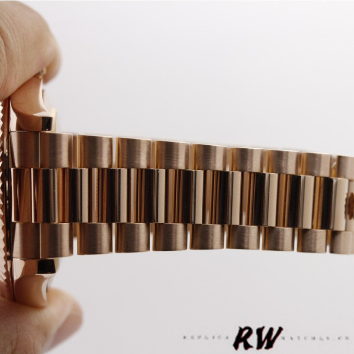 Rolex Day-Date 218235 Wave Bronze Dial Rose Gold 41MM Mens Replica Watch