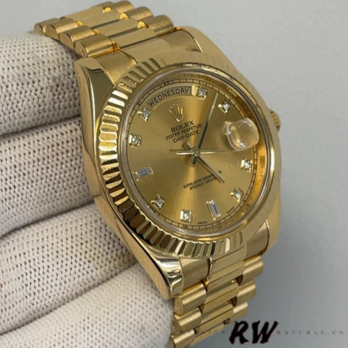 Rolex Day-Date 218238 Champagne Dial Yellow Gold 41MM Mens Replica Watch