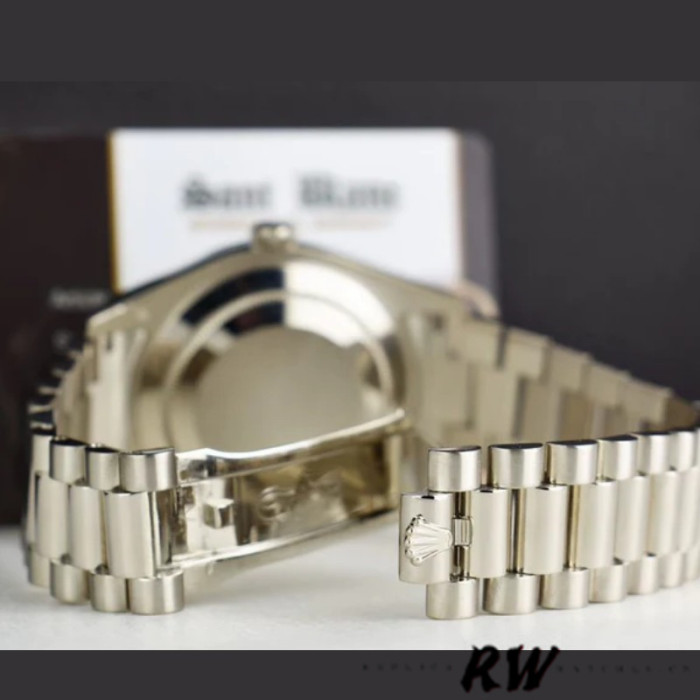 Rolex Day-Date 218239 White Roman Numerals Dial White Gold 41MM Mens Replica Watch