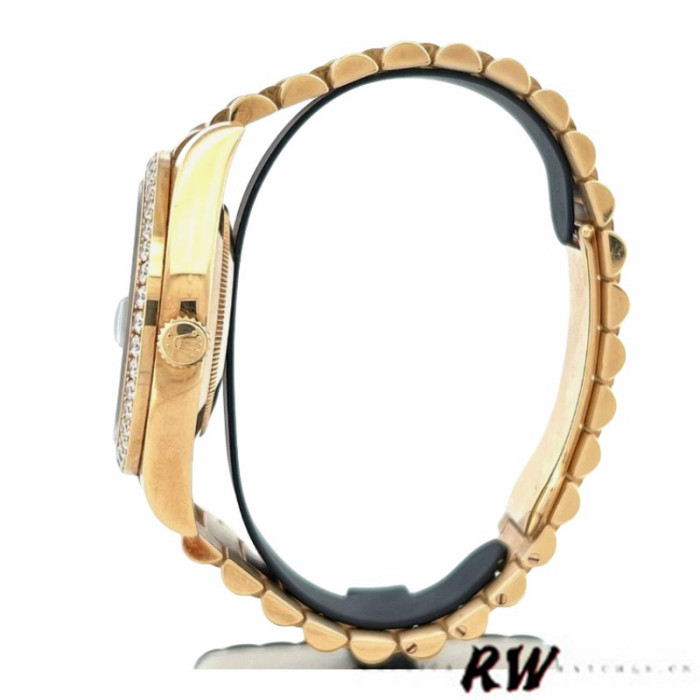 Rolex Day-Date 218348 Black Roman Dial 41MM Mens Replica Watch