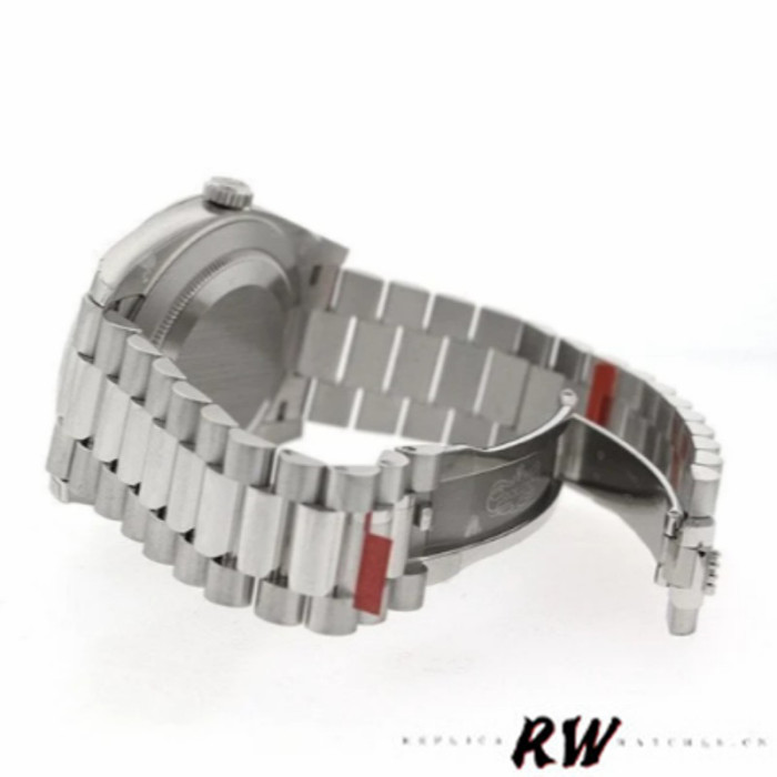 Rolex Day-Date 228206 Silver Roman Numeral Dial Platinum 40MM Mens Replica Watch