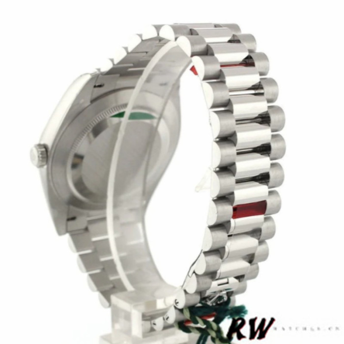 Rolex Day-Date 228206 Silver Roman Numeral Dial Platinum 40MM Mens Replica Watch