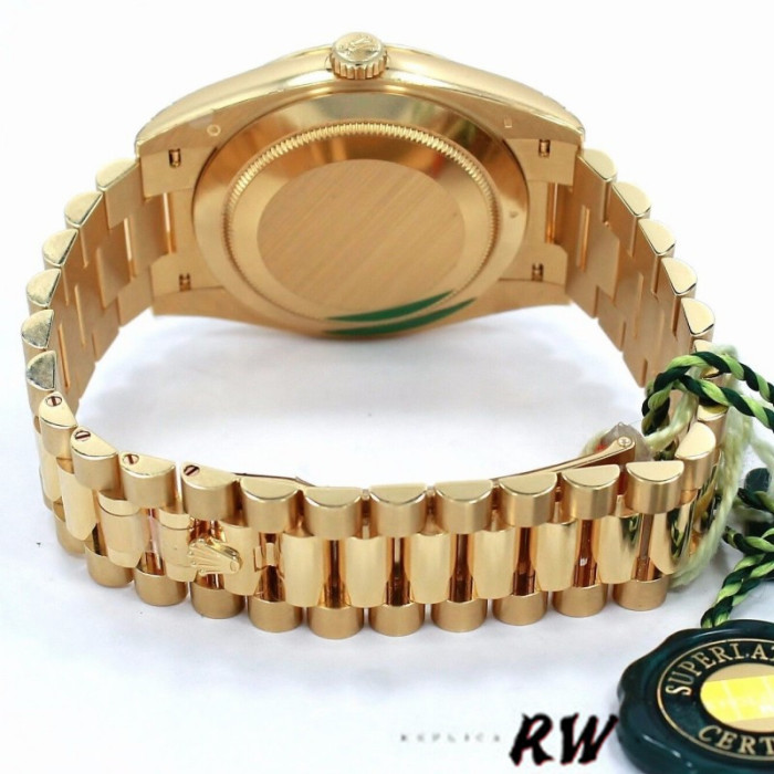 Rolex Day-Date 228238 Silver Roman Dial Fluted Bezel 40mm Mens Replica Watch