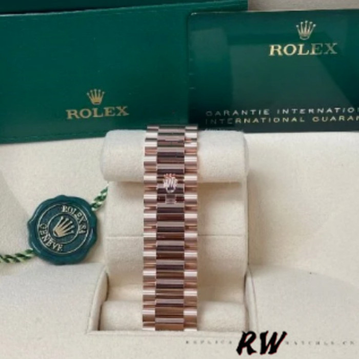 Rolex Day-Date 228345RBR  Chocolate Brown Roman Dial Diamond Bezel 40mm Mens Replica Watch