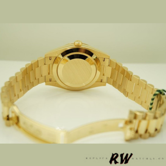 Rolex Day-Date 228398TBR White Roman Numeral Dial Diamond Bezel 40mm Mens Replica Watch