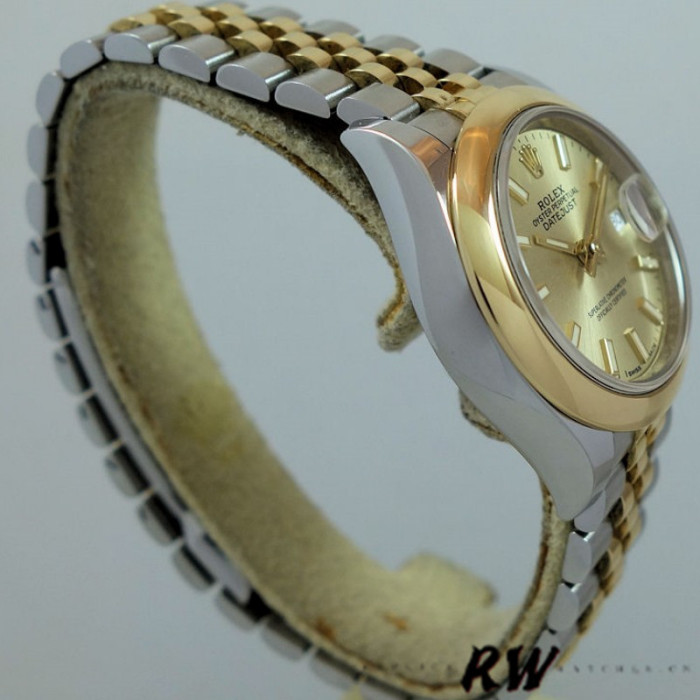 Rolex Datejust 279163 Champagne Index Dial Domed Bezel 28mm Lady Replica Watch