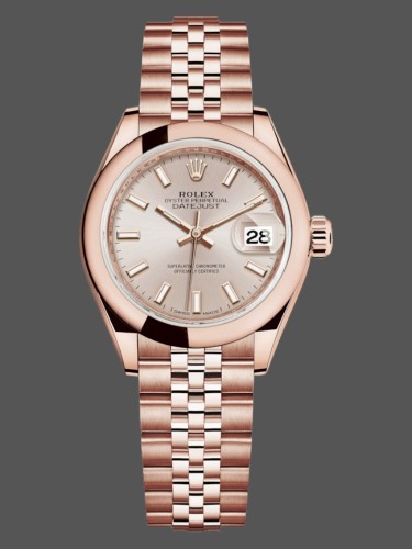 Rolex Datejust 279165 Sundust Index Dial Domed Bezel 28mm Lady Replica Watch