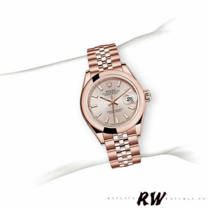 Rolex Datejust 279165 Sundust Index Dial Domed Bezel 28mm Lady Replica Watch