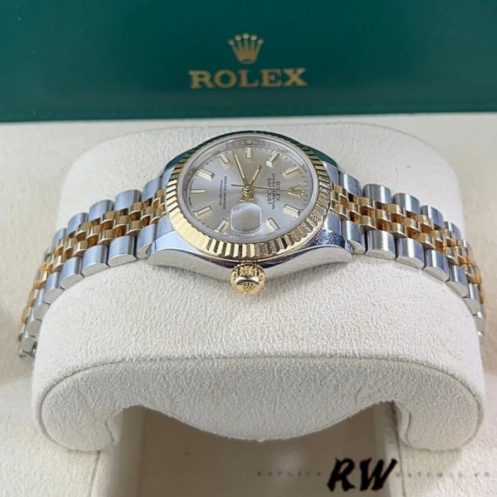 Rolex Datejust 279173 Silver Index Dial Fluted Bezel 28mm Lady Replica Watch