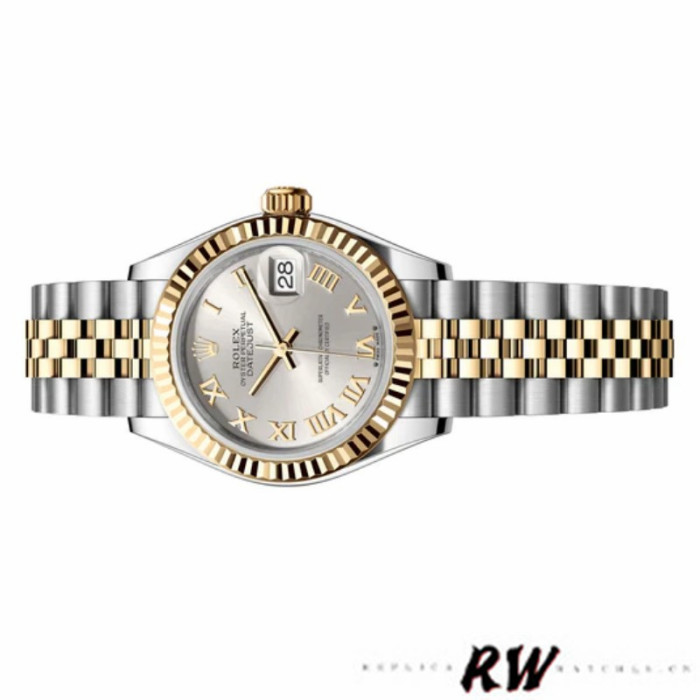 Rolex Datejust 279173 Silver Roman Numeral Dial Fluted Bezel 28mm Lady Replica Watch