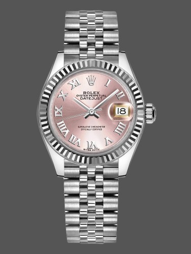 Rolex Datejust 279174 Stainless Steel Pink Roman Dial 28mm Lady Replica Watch