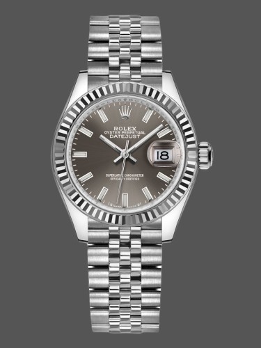 Rolex Datejust 279174 Stainless Steel Dark Grey Index Dial 28mm Lady Replica Watch