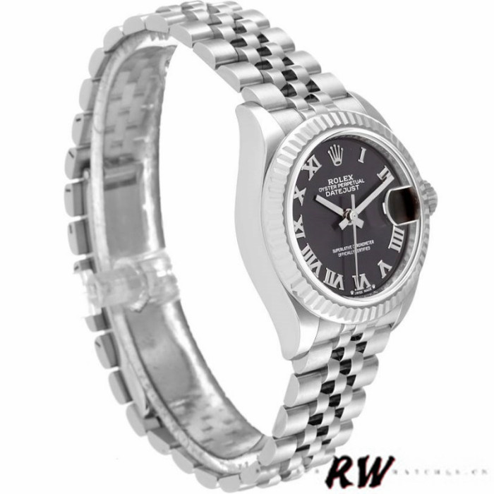 Rolex Datejust 279174 Stainless Steel Dark Grey Roman Dial 28mm Lady Replica Watch