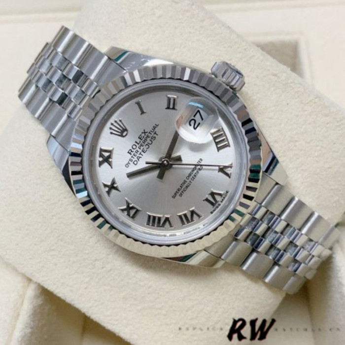 Rolex Datejust 279174 Stainless Steel Silver Roman Numeral Dial 28mm Lady Replica Watch