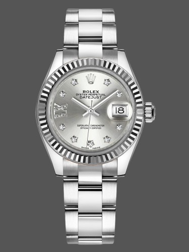 Rolex Datejust 279174 Stainless Steel Silver Diamond Dial 28mm Lady Replica Watch