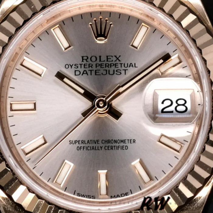 Rolex Datejust 279175 Sundust Index Dial Fluted Bezel 28mm Lady Replica Watch
