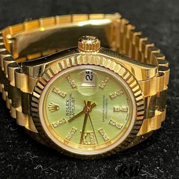 Rolex Datejust 279178 Linden Green Dial Fluted Bezel 28mm Lady Replica Watch