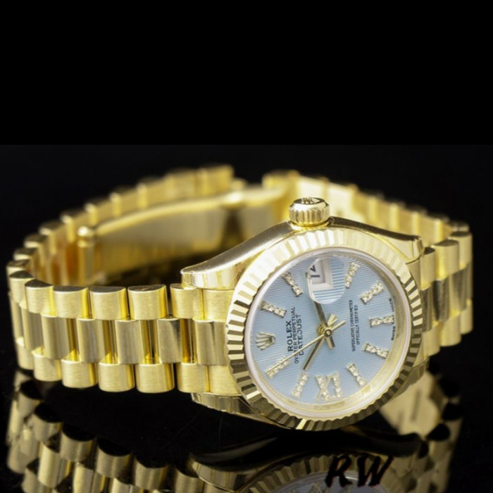 Rolex Datejust 279178 Cornflower Blue Dial Fluted Bezel 28mm Lady Replica Watch