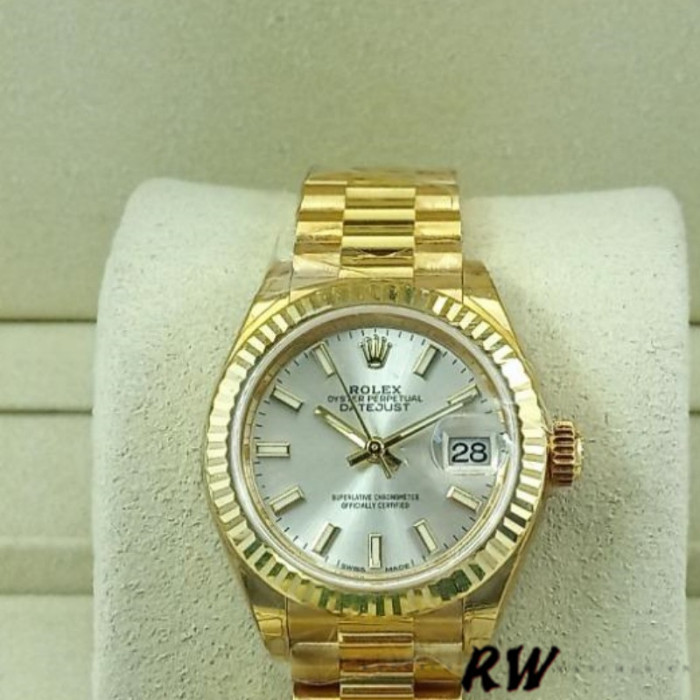 Rolex Datejust 279178 Champagne Index Dial Fluted Bezel 28mm Lady Replica Watch