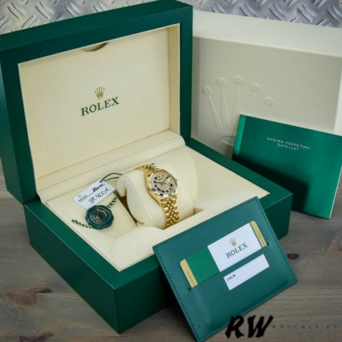 Rolex Datejust 279178 Diamond Pave Dial Yellow Gold 28mm Lady Replica Watch