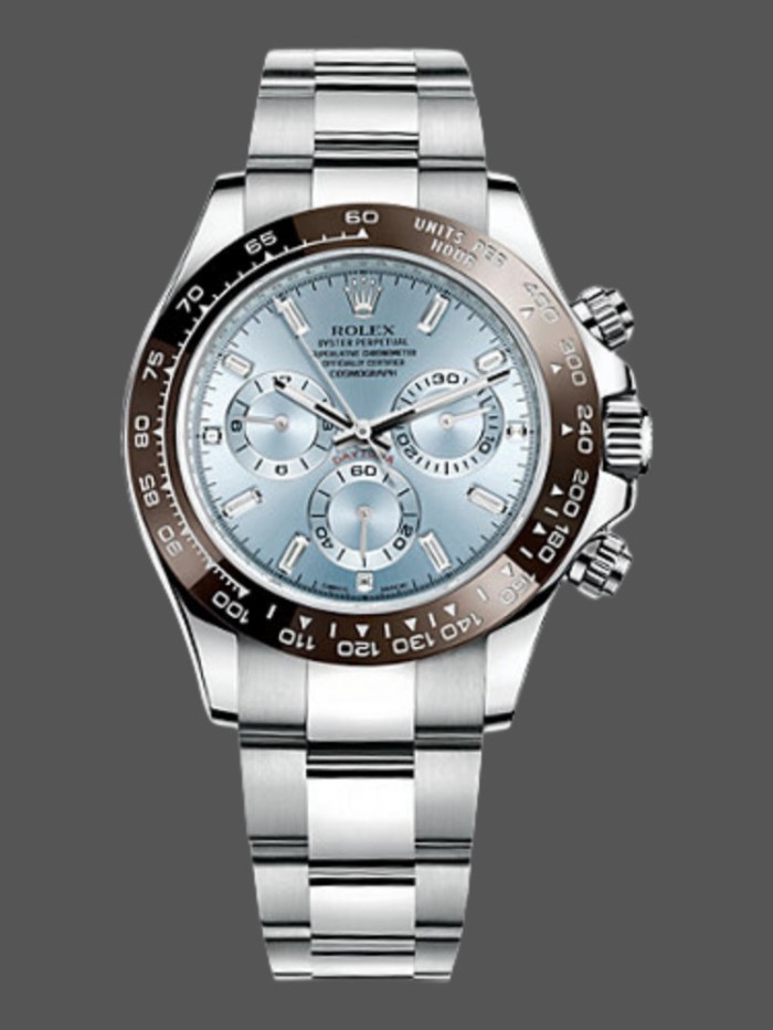 Rolex Cosmograph Daytona 116506 Ice Blue Dial Platinum 40MM Mens Replica Watch