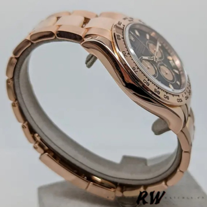 Rolex Daytona m116505 Everose Gold Black Dial 40MM Mens Replica Watch
