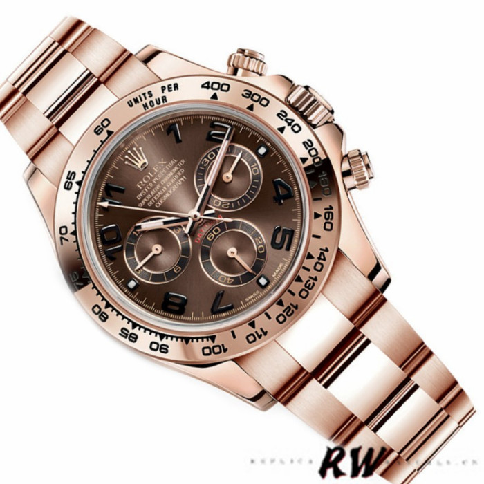 Rolex Daytona m116505 Everose Gold Brown Dial 40MM Mens Replica Watch