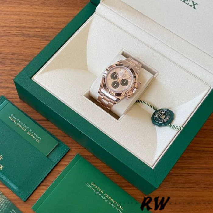 Rolex Daytona 126505 Everose Gold Sundust Panda Dial 40MM Mens Replica Watch