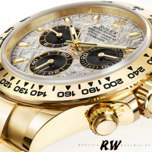 Rolex Daytona 116508 Yellow Gold Meteorite Grey Dial 40MM Mens Replica Watch