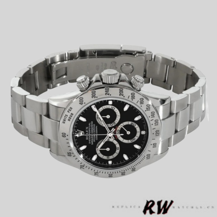Rolex Daytona 116520 Stainless Steel Case Black Dial 40MM Mens Replica Watch