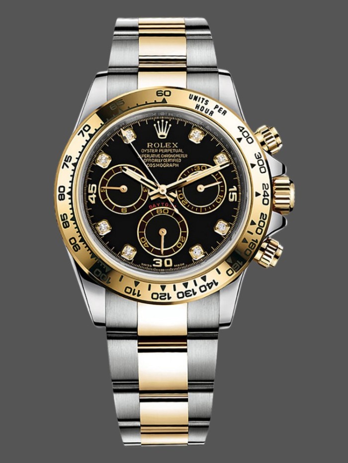 Rolex Cosmograph Daytona 116503 Black Diamond Dial 40MM Mens Replica Watch