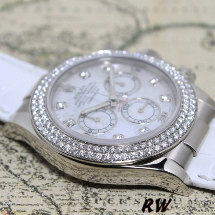 Rolex Cosmograph Daytona 116589 White MOP Diamond Dial 40MM Mens Replica Watch