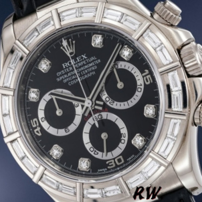 Rolex Cosmograph Daytona 116589 Black Diamond Dial 40MM Mens Replica Watch