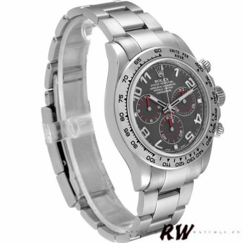 Rolex Cosmograph Daytona 116509 Gray Arabic Dial White Gold 40MM Mens Replica Watch